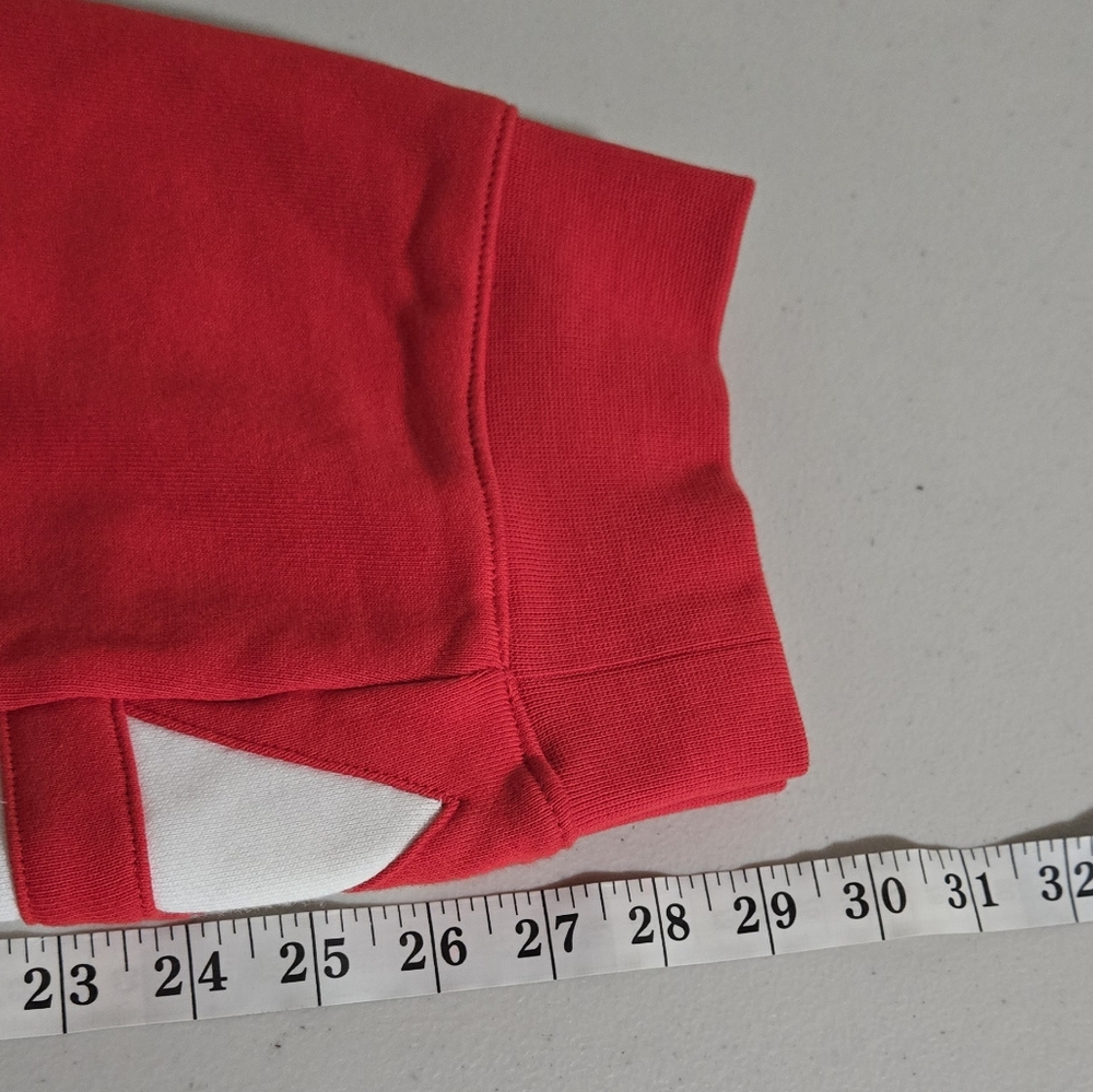 Adidas Big Trefoil Red White Jogger Sweatpants Size M - Picture 7 of 13